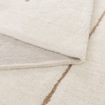 Sierra Abstract Beige Lines Washable Wool Rug