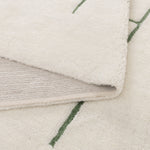 Sierra Abstract Olive Lines Washable Wool Rug
