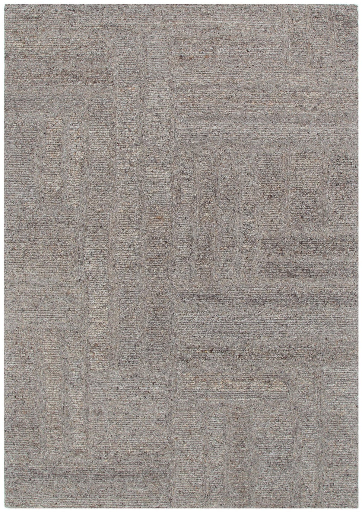 Rowan Brown Grey Modern Wool Rug