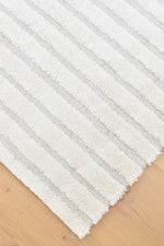 Arcadia Ribbed Arch Geometric Textured White Rug