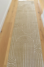 Arcadia Ribbed Arch Geometric Textured Cocoa Rug