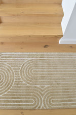 Arcadia Ribbed Arch Geometric Textured Cocoa Rug