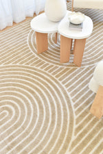 Arcadia Ribbed Arch Geometric Textured Cocoa Rug