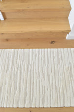 Arcadia Abstract Striated Linear Textured Latte Rug