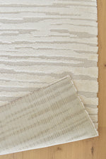 Arcadia Abstract Striated Linear Textured Latte Rug