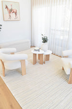 Arcadia Abstract Striated Linear Textured Latte Rug