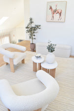 Arcadia Abstract Striated Linear Textured Latte Rug