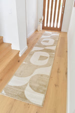 Arcadia Mid-Century Geometric Arch Textured Chestnut Rug