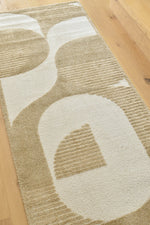 Arcadia Mid-Century Geometric Arch Textured Chestnut Rug