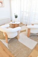Arcadia Mid-Century Geometric Arch Textured Chestnut Rug