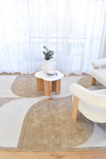Arcadia Mid-Century Geometric Arch Textured Chestnut Rug