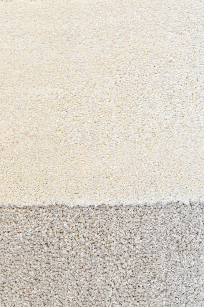 Arcadia Mid-Century Geometric Arch Textured Beige Rug