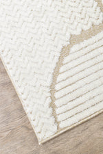 Contour Modern Sculpted Arches Textured Beige Rug