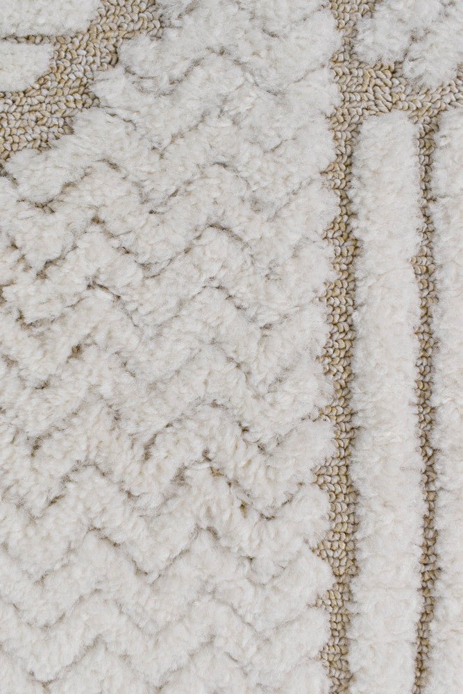 Contour Modern Sculpted Arches Textured Beige Rug