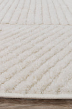Contour Modern Sculpted Arches Textured Cream Rug