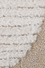 Contour Mid-Century Sculpted Half-Moon Beige Rug