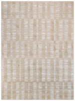 Contour Modern Sculpted Linear Column Beige Rug