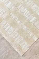Contour Modern Sculpted Linear Column Beige Rug