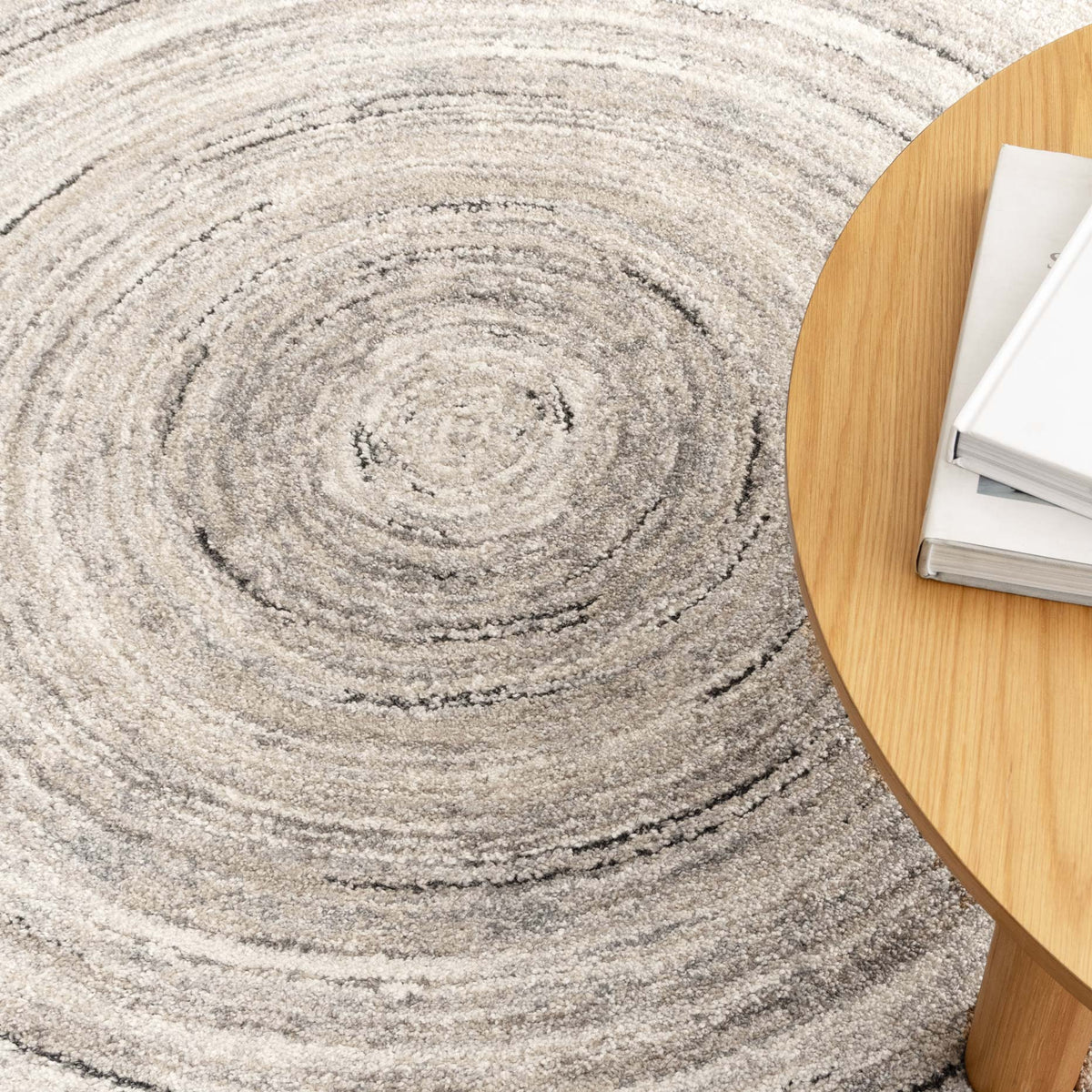 Aspen Modern Ripple Grey Beige Rug