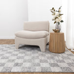 Aspen Grey Checkered Rug