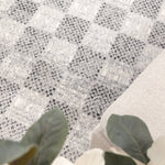 Aspen Grey Checkered Rug