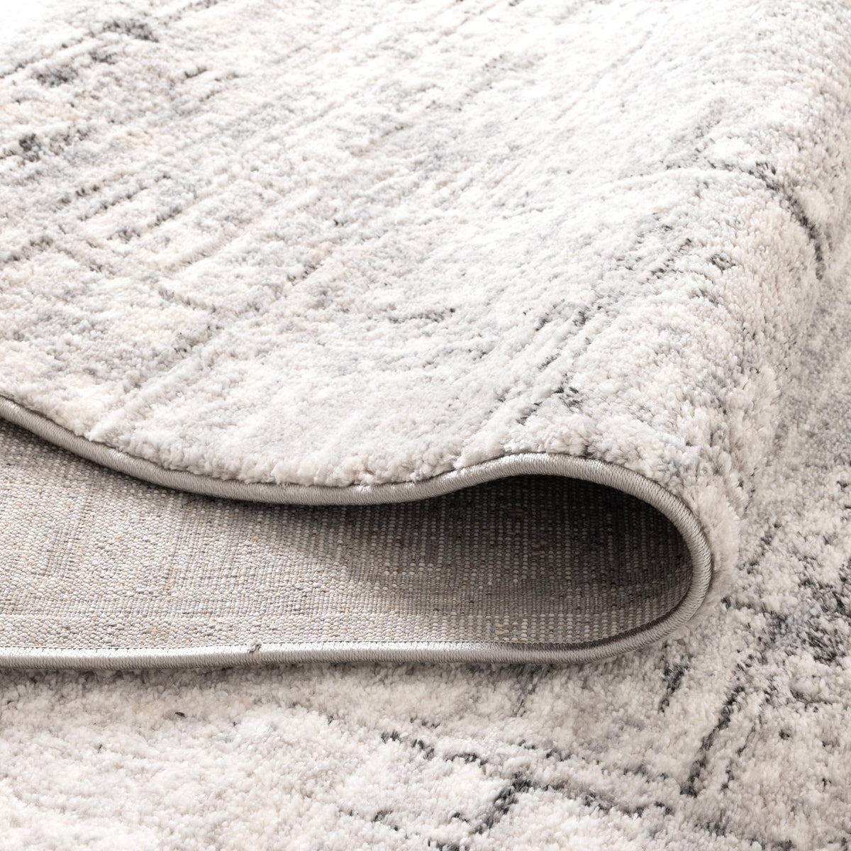 Aspen Grey Distressed Lines Rug