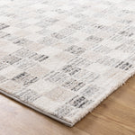 Aspen Grey Beige Checkered Rug