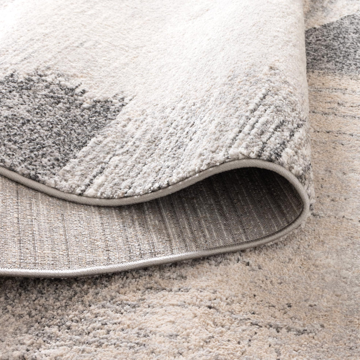 Aspen Grey Beige Faded Abstract Rug