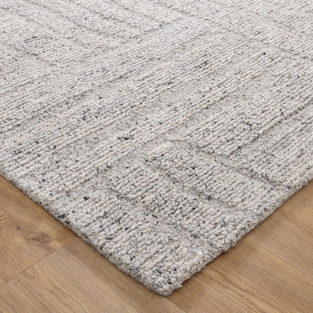Rowan Grey Modern Wool Rug