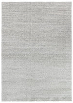 Nirvana Silver Grey Heathered Linear Microfibre Plush Rug
