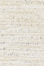 Nirvana Cream Heathered Linear Microfibre Plush Rug