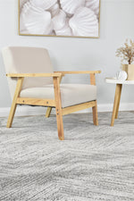 Nirvana Charcoal Multi-Directional Geometric Linear Plush Rug