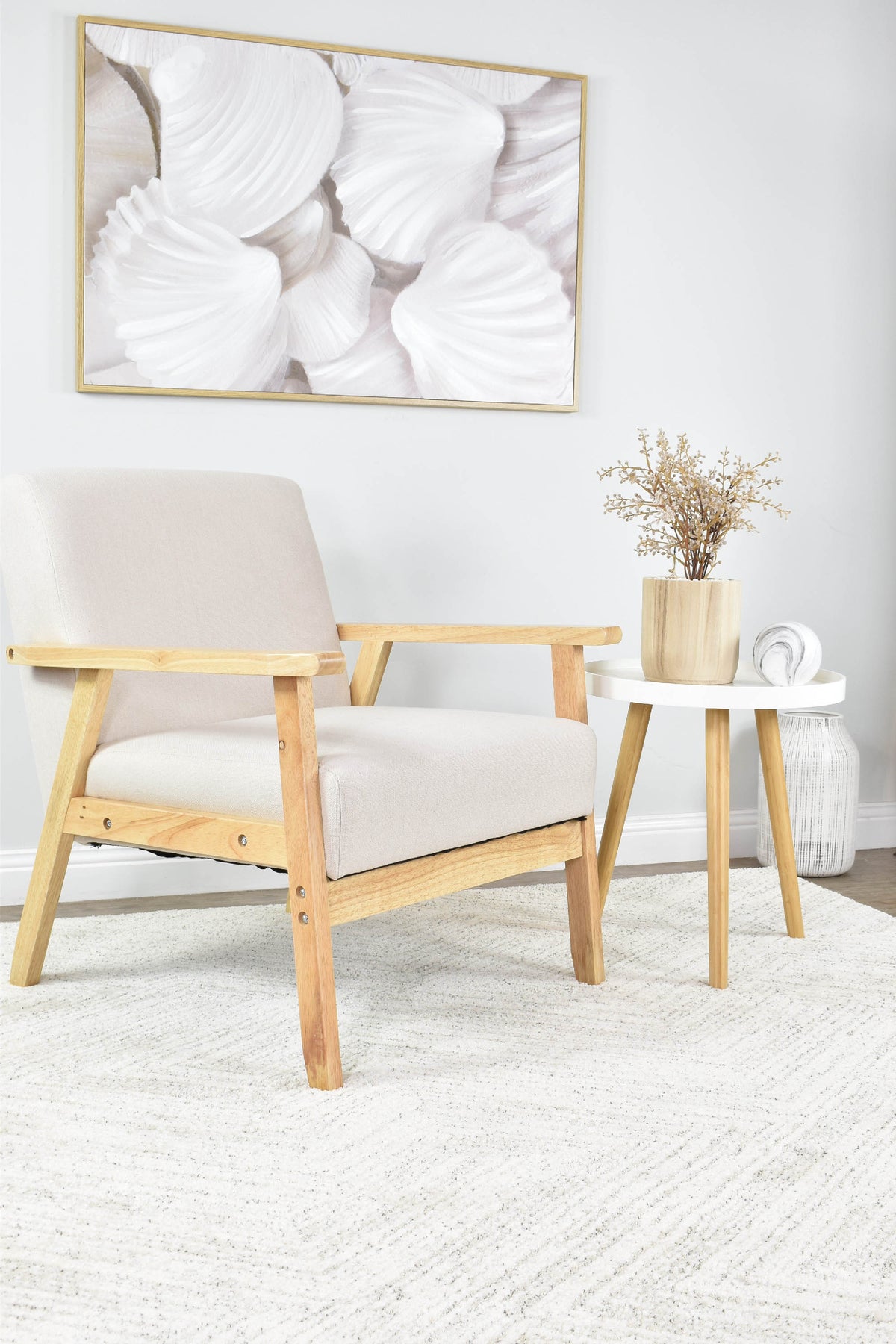 Nirvana Cream Grey Multi-Directional Geometric Linear Plush Rug