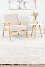 Nirvana Grey Multi-Directional Geometric Linear Plush Rug
