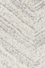 Nirvana Grey Multi-Directional Geometric Linear Plush Rug