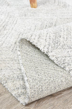 Nirvana Grey Multi-Directional Geometric Linear Plush Rug