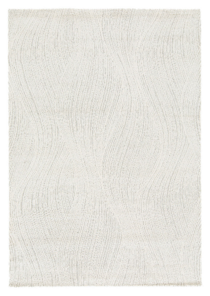 Nirvana Light Grey Organic Ripple Plush Rug