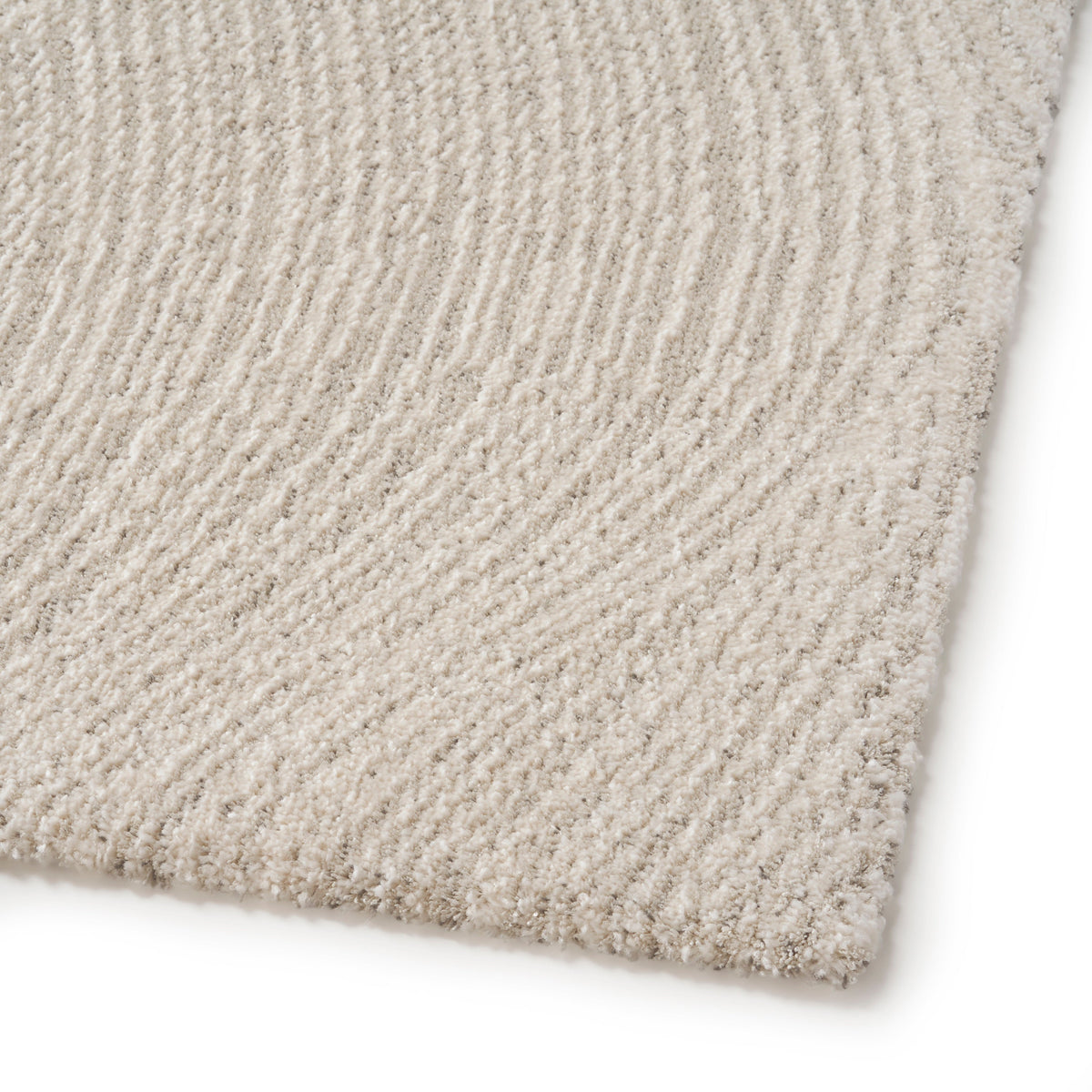 Nirvana Light Grey Organic Ripple Plush Rug