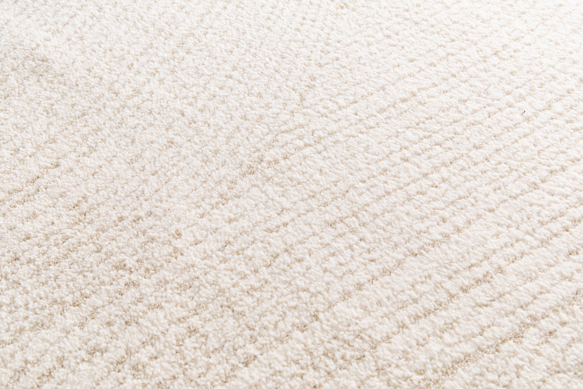 Nirvana Natural Cream Organic Ripple Plush Rug