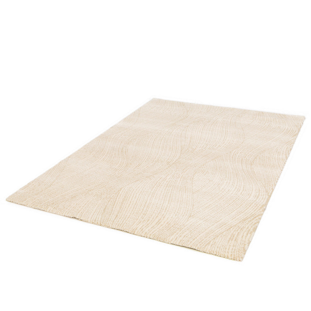 Nirvana Natural Cream Organic Ripple Plush Rug