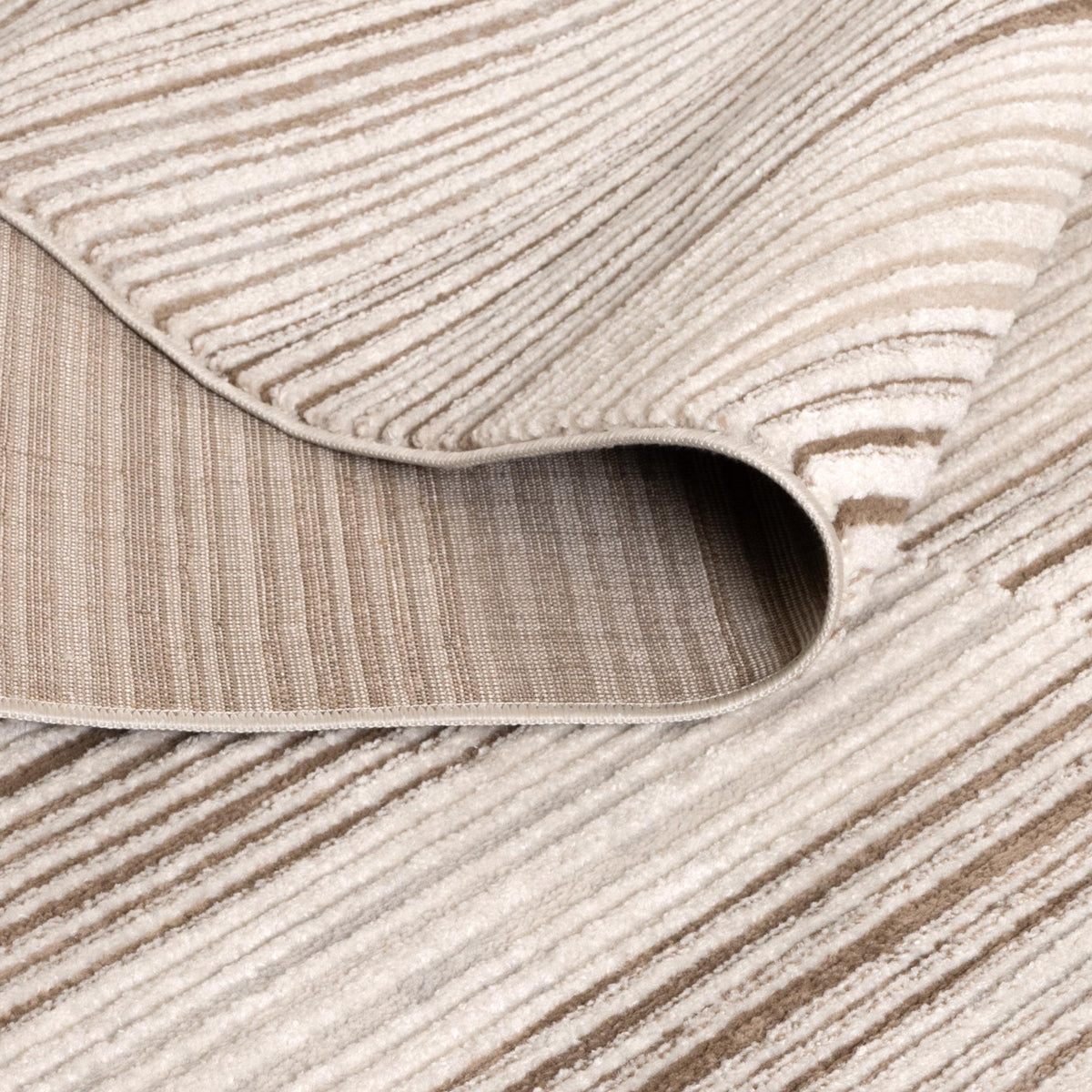 Nova Lines Beige Brown Rug