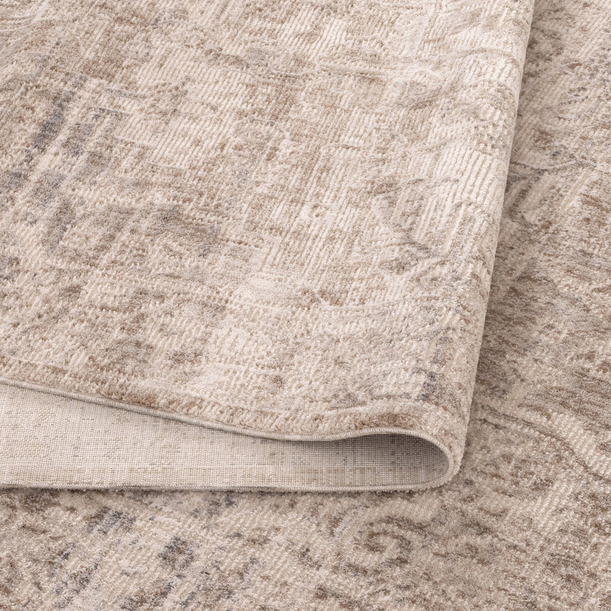 Muse Distressed Beige & Blue Transitional Rug