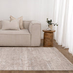 Muse Distressed Beige & Blue Transitional Rug