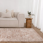 Muse Distressed Beige & Rust Transitional Rug