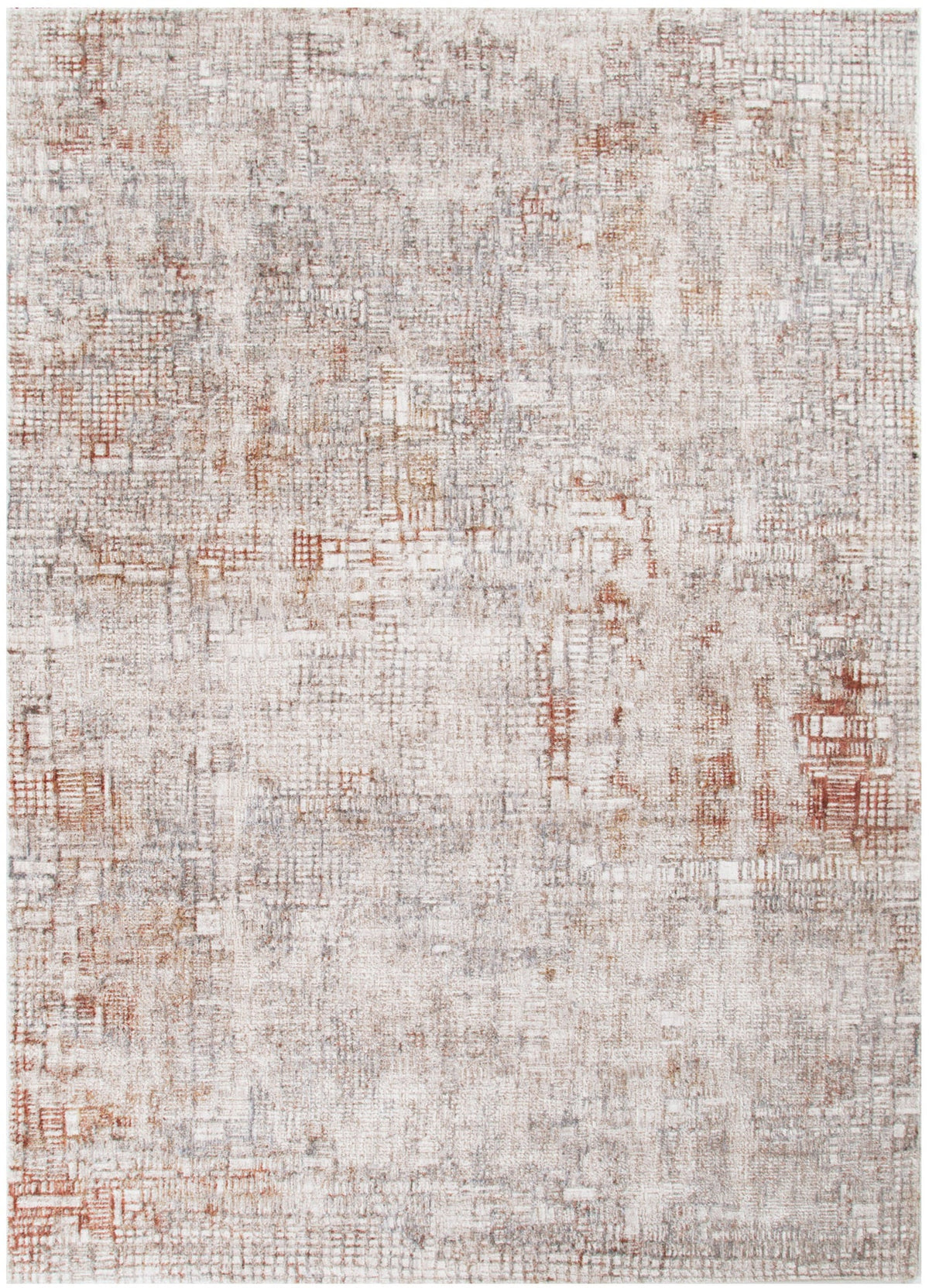 Muse Abstract Lines Multi Rust Transitional Rug