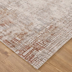 Muse Abstract Lines Multi Rust Transitional Rug