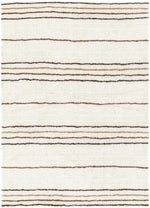 Sierra Beige Stripe Washable Wool Rug