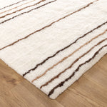 Sierra Beige Stripe Washable Wool Rug