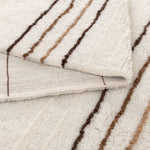 Sierra Beige Stripe Washable Wool Rug