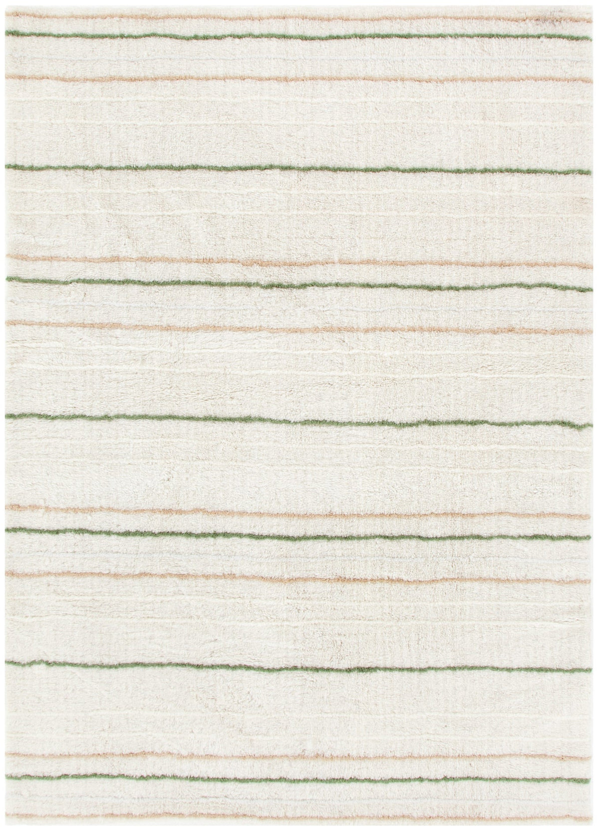Sierra Olive Stripe Washable Wool Rug